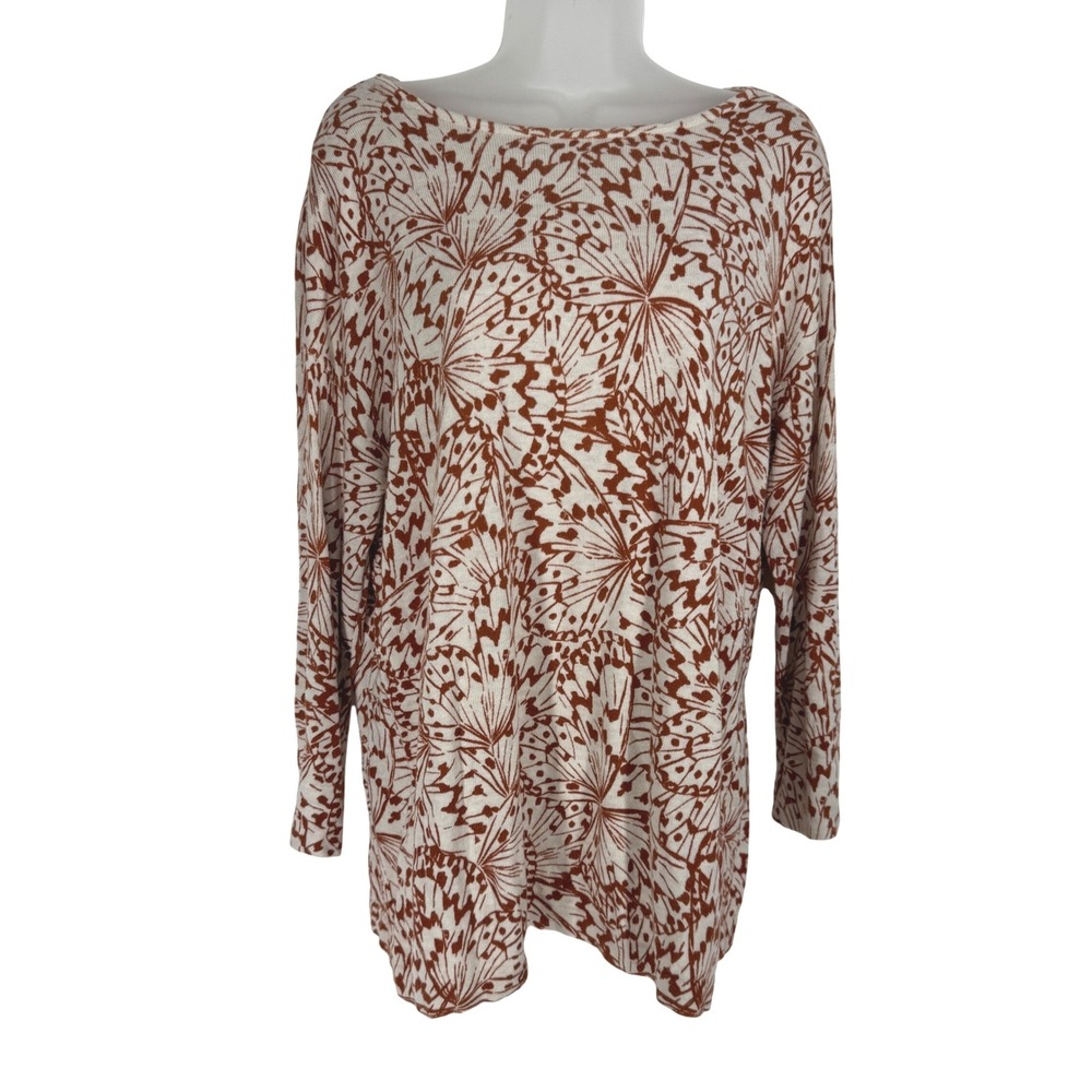 J.Jill Butterfly Wing Knit Sweater Size M Oversized Boho Cottagecore Lightweight